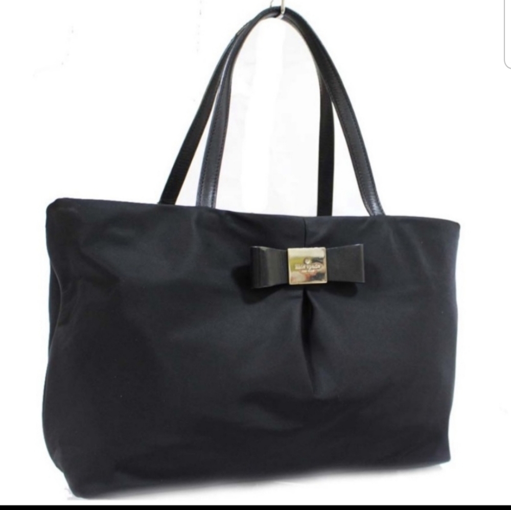 Kate Spade Black Nylon Tote with Bow